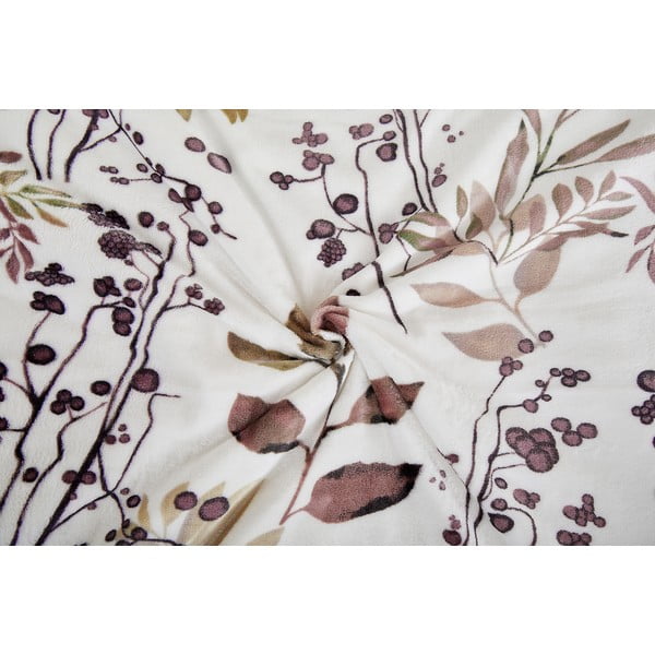 Balta/brūna vienguļamā mikroplīša gultas veļa 140x200 cm Ramita – My House-image-1