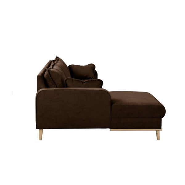 Tumši brūns stūra dīvāns (kreisais stūris) Beata – Ropez-image-4