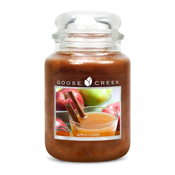Goose Creek Apple Cider aromātiskā svece stikla burkā, deg 150 stundas