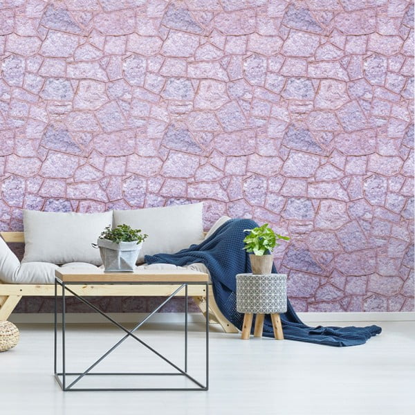 Sienas uzlīme Ambiance Sienas materiāli Akmeņi no Polinēzijas, 40 x 40 cm