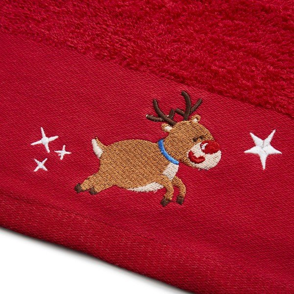Sarkani/balti kokvilnas dvieļi (2 gab.) 40x60 cm Santa's Reindeers – Catherine Lansfield-image-2