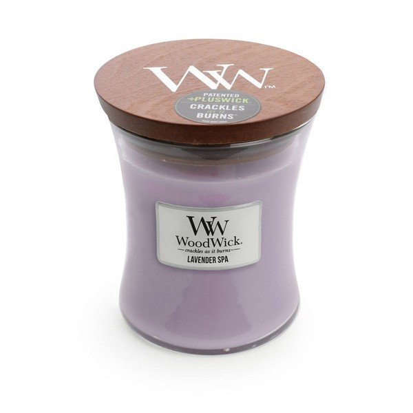 Aromātiskā svece WoodWick Lavender Bath, degšanas laiks 55 stundas-image-2