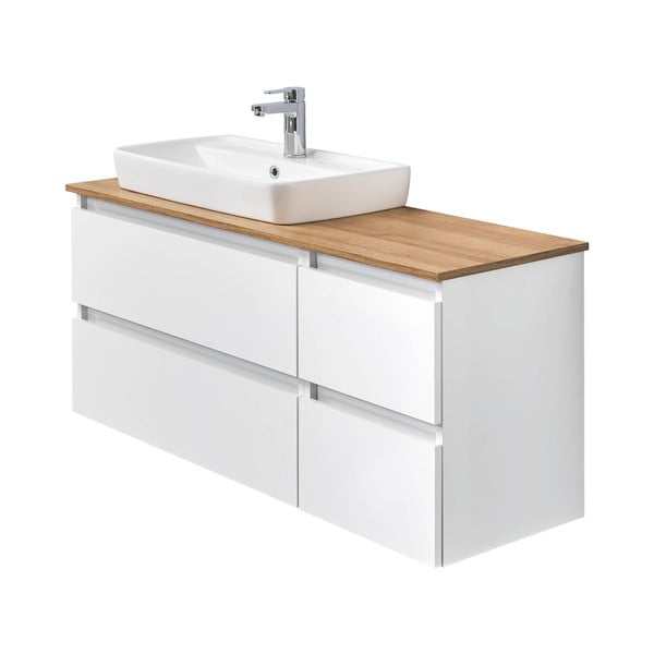 Balts piekaramais skapītis bez izlietnes 110x53 cm Set 360 - Pelipal-image-2