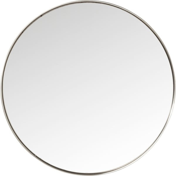 Apaļš spogulis ar sudraba rāmi Kare Design Round Curve, ⌀ 100 cm
