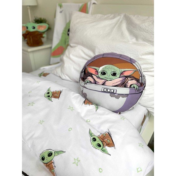 Mikroplīša bērnu spilvens ø 40 cm Star Wars "Mandalorian 02" – Jerry Fabrics-image-1