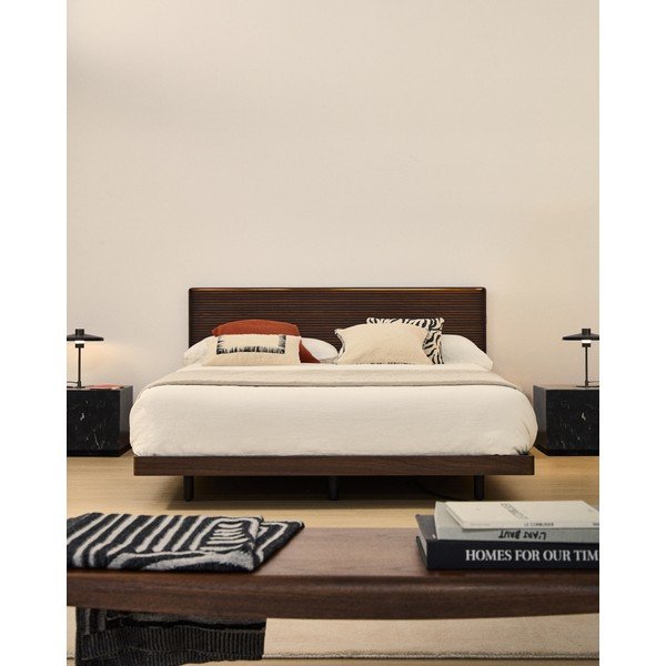 Brūns gultas galvgalis 192x91 cm Norlen – Kave Home-image-2