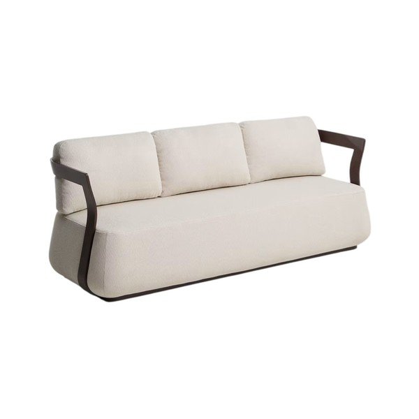 Brūns/bēšs polsterēts dārza dīvāns Tamaris – Kave Home