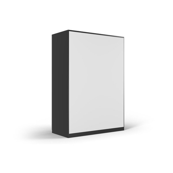 Melns drēbju skapis ar spoguli un bīdāmām durvīm 151x215 cm Lisburn – Cosmopolitan Design-image-4