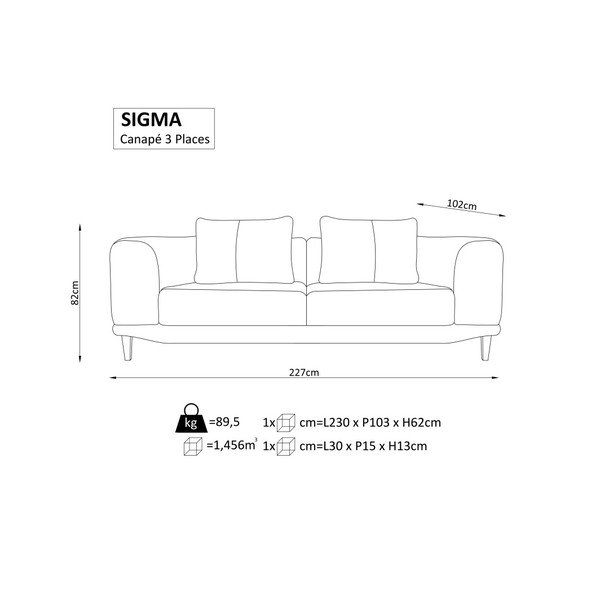 Krēmkrāsas trīsvietīgs dīvāns Windsor & Co. Dīvāni Sigma-image-3