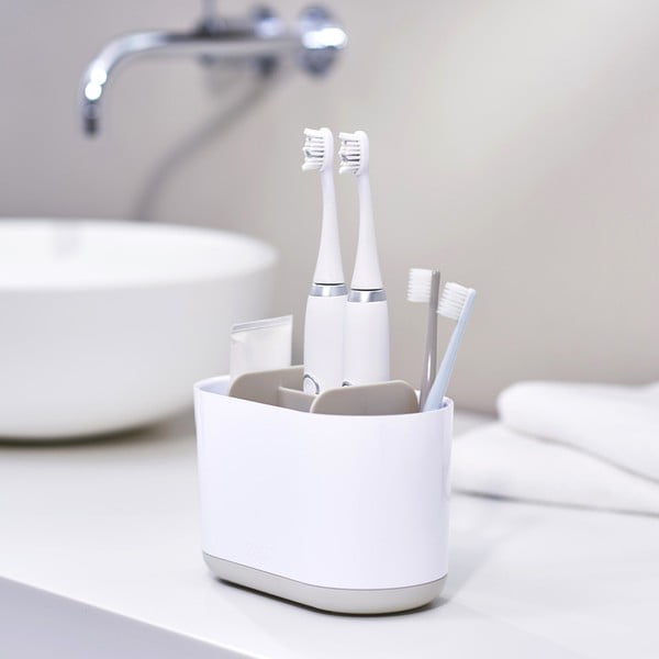Balts plastmasas trauks zobu birstei Duo – Joseph Joseph-image-4