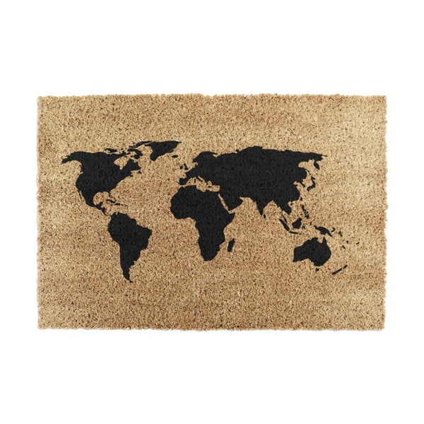 Kokosšķiedras kājslauķis 40x60 cm World Map – Artsy Doormats