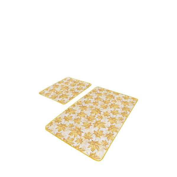 Dzelteni vannas istabas paklājiņi (2 gab.) 60x100 cm – Mila Home