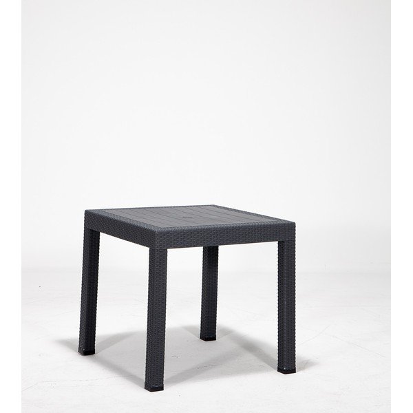 Plastmasas dārza ēdamgalds 80x80 cm Rattan – Floriane Garden-image-1