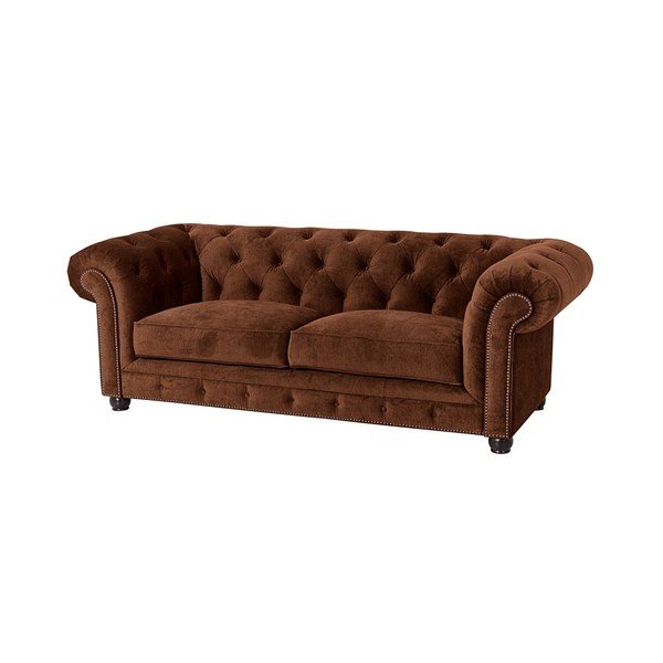 Brūns dīvāns Max Winzer Orleans Velvet, 216 cm-image-1