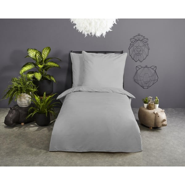 Kokvilnas bērnu gultas veļa vienvietīgai gultai 100x135 cm – Good Morning-image-1