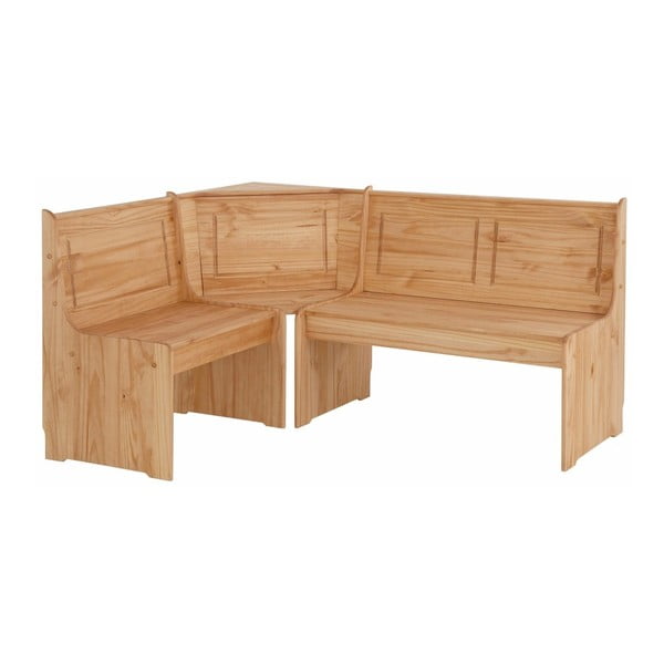 Priedes masīvkoka stūra sola un ēdamgalda komplekts Støraa Samantha-image-2