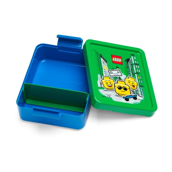 Zila uzkodu kaste ar zaļu vāku LEGO® Iconic
