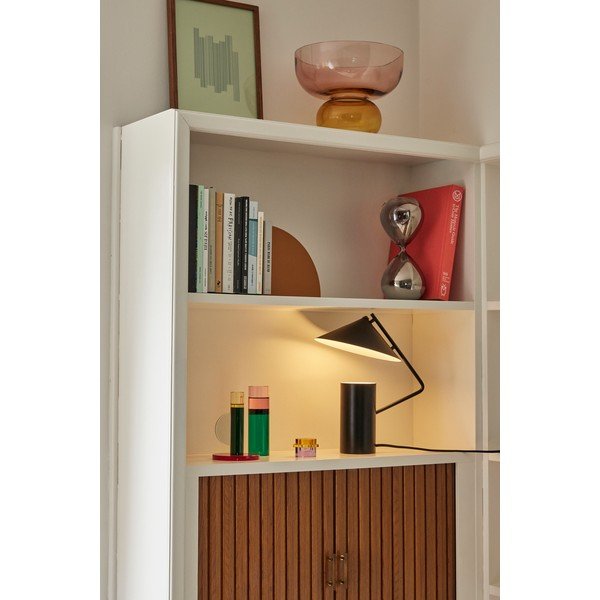 Melna metāla galda lampa (augstums 32 cm) Sen – Hübsch-image-1