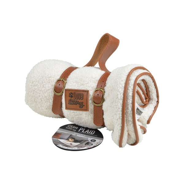 Krēmkrāsas sega suņiem 50x70 cm – Love Story-image-3