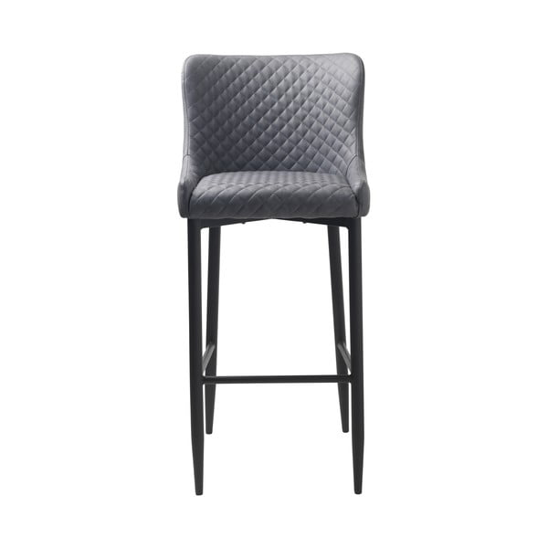Pelēks mākslīgās ādas bāra krēsls (sēdekļa augstums 77 cm) Ottowa – Unique Furniture-image-3