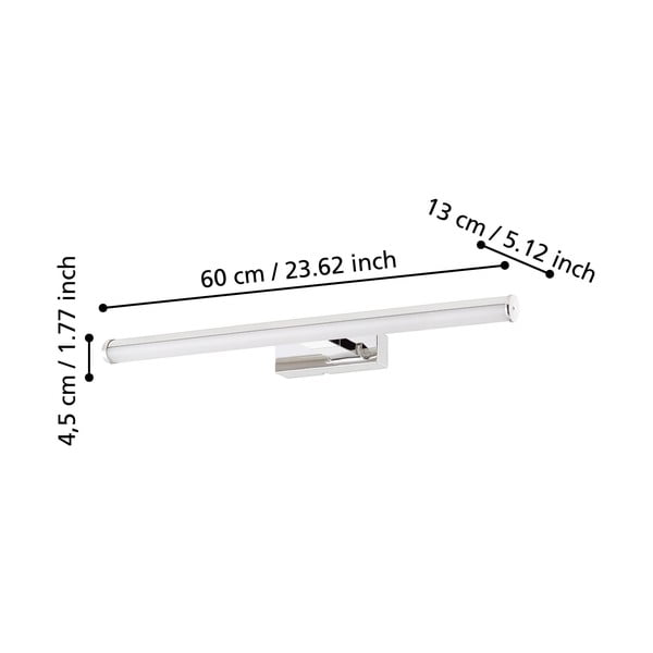 Sudraba krāsas LED sienas lampa VADUMI – EGLO-image-2