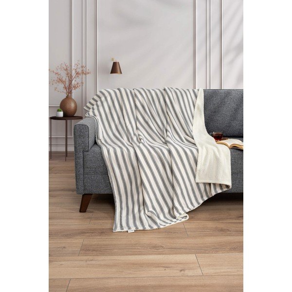 Balts/antracīta pelēks pleds 150x190 cm Soren Wellsoft – Mijolnir-image-1