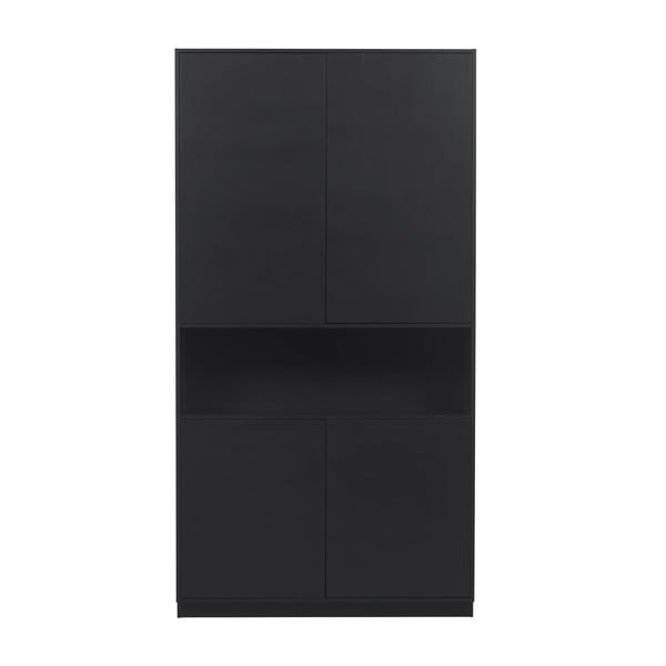 Melns priedes masīvkoka modulārais skapis 110x210 cm Finca – WOOOD