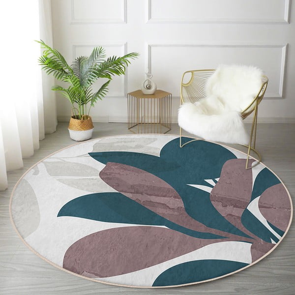 Mazgājams robotu putekļu sūcējiem piemērots apaļš paklājs ø 80 cm Comfort – Mila Home-image-2