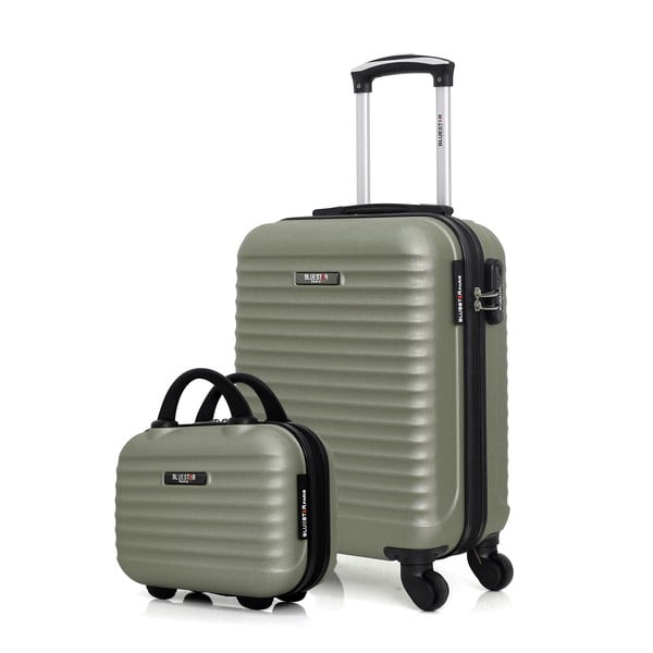 2 bagāžas somu komplekts pasteļzaļā krāsā Bluestar France-image-3