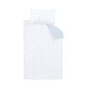 Balta/zila vienguļamā kokvilnas bērnu gultas veļa 135x200 cm Mini Star & Stripes – Bianca