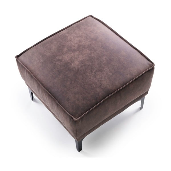 Brūns pufs no ādas imitācijas Copenhagen – Scandic-image-3