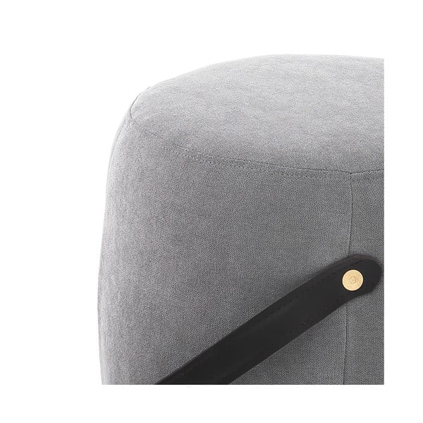 Pelēks polsterēts pufs Tomasucci Drum, ø 40 cm-image-1