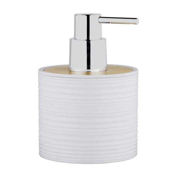 Balts plastmasas ziepju dozators 350 ml Lyon – Allstar-image-1