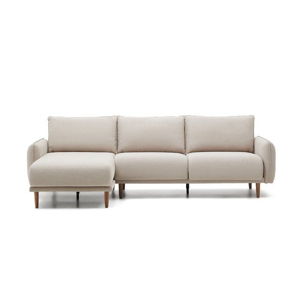 Bēšs stūra dīvāns (ar maināmu stūri) Carlota – Kave Home