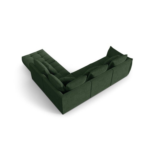 Tumši zaļš stūra dīvāns (ar labo stūri/L veida) Bloom – Micadoni Home-image-3