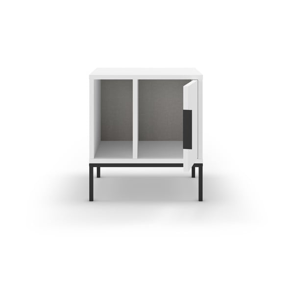 Balts naktsskapītis ar plauktiem Lani – Marckeric-image-3