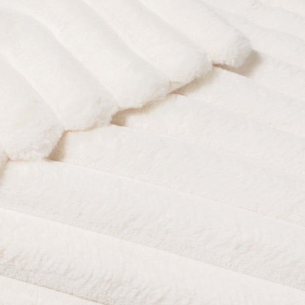 Krēmkrāsas mikroplīša pleds 180x220 cm Boudoir – douceur d'intérieur-image-3