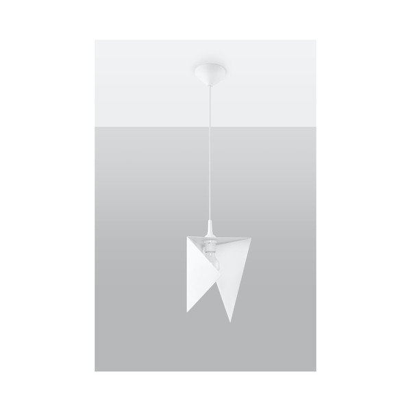 Balta piekaramā lampa Sollux Trigono-image-2