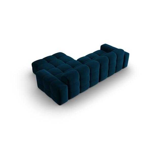 Tumši zils samta stūra dīvāns (labais stūris) Kendal – Micadoni Home-image-4