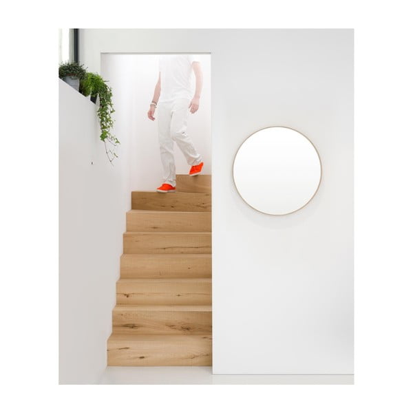 Sienas spogulis ar ozolkoka rāmi Wireworks Glance, ⌀ 66 cm-image-2