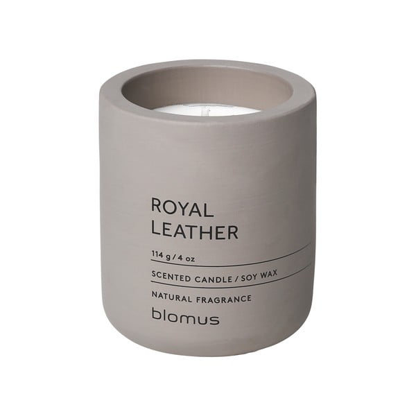Aromātiskā sojas vaska svece degšanas laiks 24 h Fraga: Royal Leather – Blomus