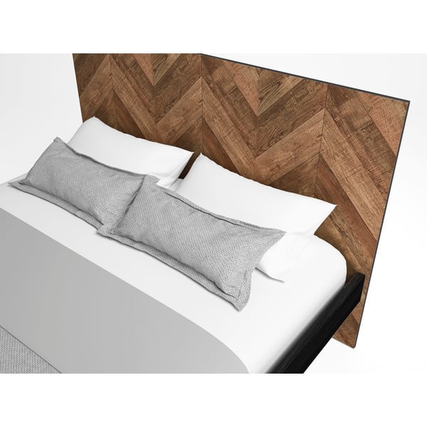 Melna/dabīga toņa divvietīga gulta 160x200 cm Gio – Marckeric-image-1