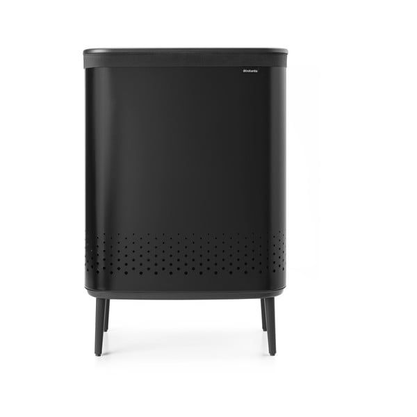 Matēti melns metāla veļas grozs 90 l Bo Hi – Brabantia-image-4