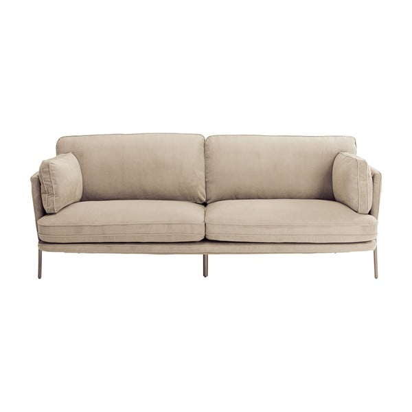 Bēšs velveta dīvāns 221 cm Shirly – Kare Design