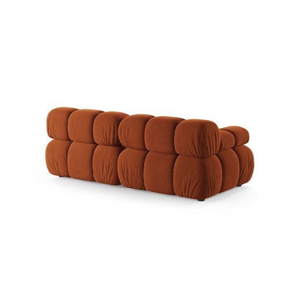 Terakotas oranžs samta modulārais dīvāns 188 cm – Micadoni -image-2
