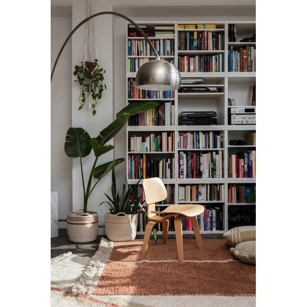 Ķieģeļu sarkans/bēšs kokvilnas paklājs 140x200 cm Duetto Toffee – Lorena Canals-image-1