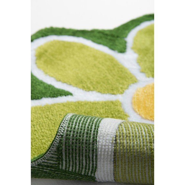 Zaļš vannas istabas paklājiņš ø 90 cm Flower – Foutastic-image-1