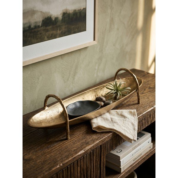 Metāla dekoratīva paplāte 12x47,5 cm Sagar – Bizzotto-image-1