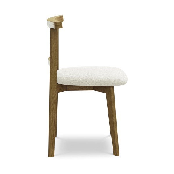 Krēmkrāsas masīvkoka pusdienu krēsls Ohelo – Makamii-image-2