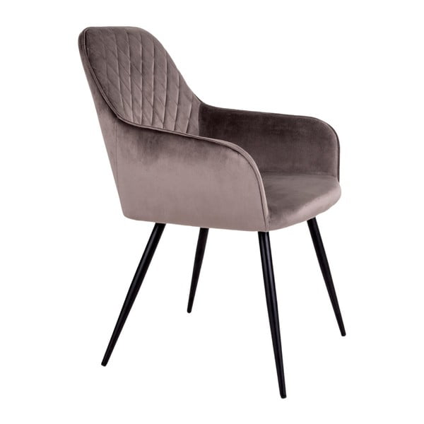 Gaiši brūni polsterēti ēdamistabas krēsli ar roku balstiem (2 gab.) Harbo – House Nordic-image-3